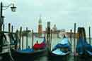Gondolas in Venice; Actual size=130 pixels wide